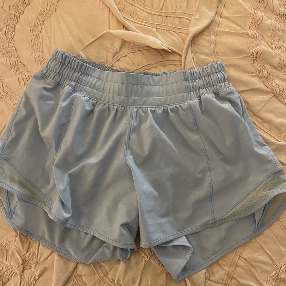 Light blue lululemon shorts